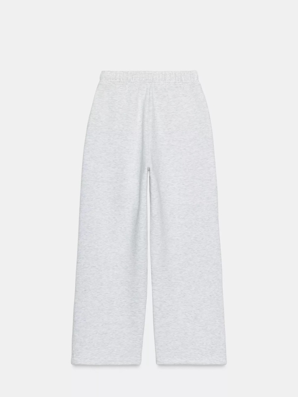 Zara Light Gray Wide-Leg Track Pants
